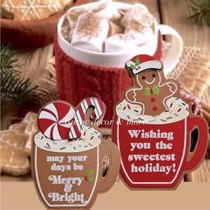 May Your Days Be Merry & Bright Hot Cocoa Christmas Sign Decor Cup Chocolate Mug